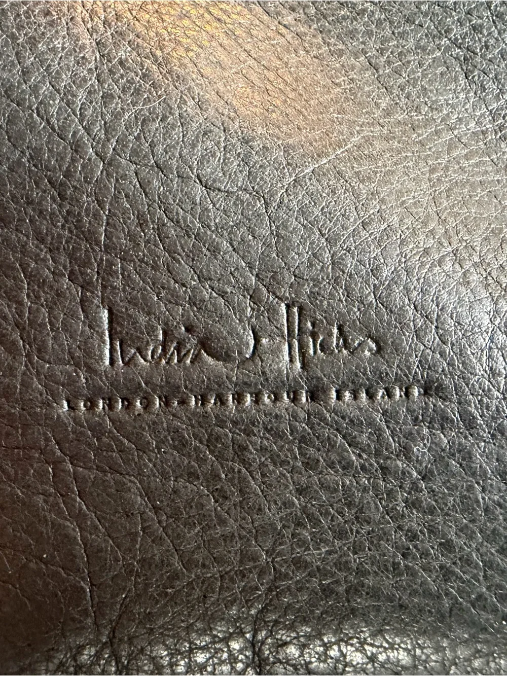 India Hicks Black Leather Fold-Over Carmen Clutch…No Tassel Clean